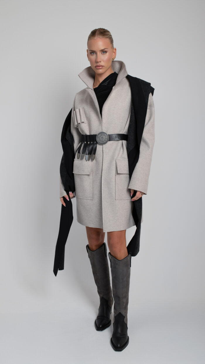 Coat with Chokha elements (with belt)